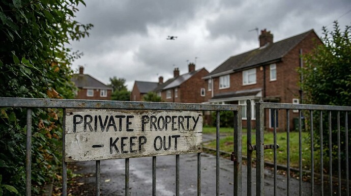 Private Property Flying Drone